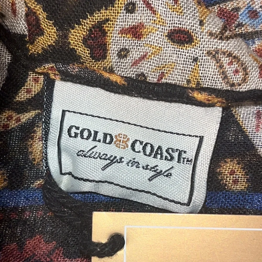 Gold Coast Womens Soft & Sheer Multi Pattern Lightweight Scarf SH3 Navy 70